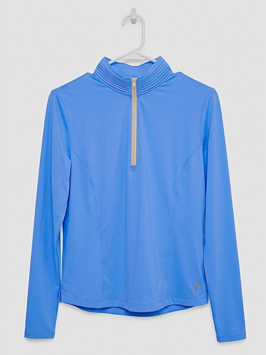 Belyn Key BK Mock Long Sleeve Quarter Zip Golf Pullover Top 7