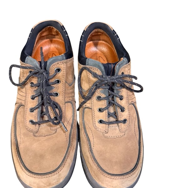 Clarks 31997 Travel Trek Brown Suede Lace Up Oxfords Shoes Size 7 W