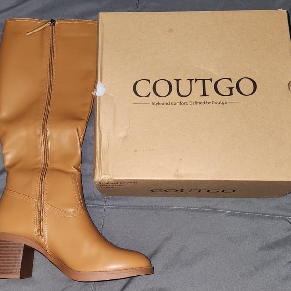 Coutgo Knee High Boots Brown