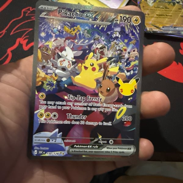 Pokemon Pikachu ex 150/128 30th Celebration Holofoil
