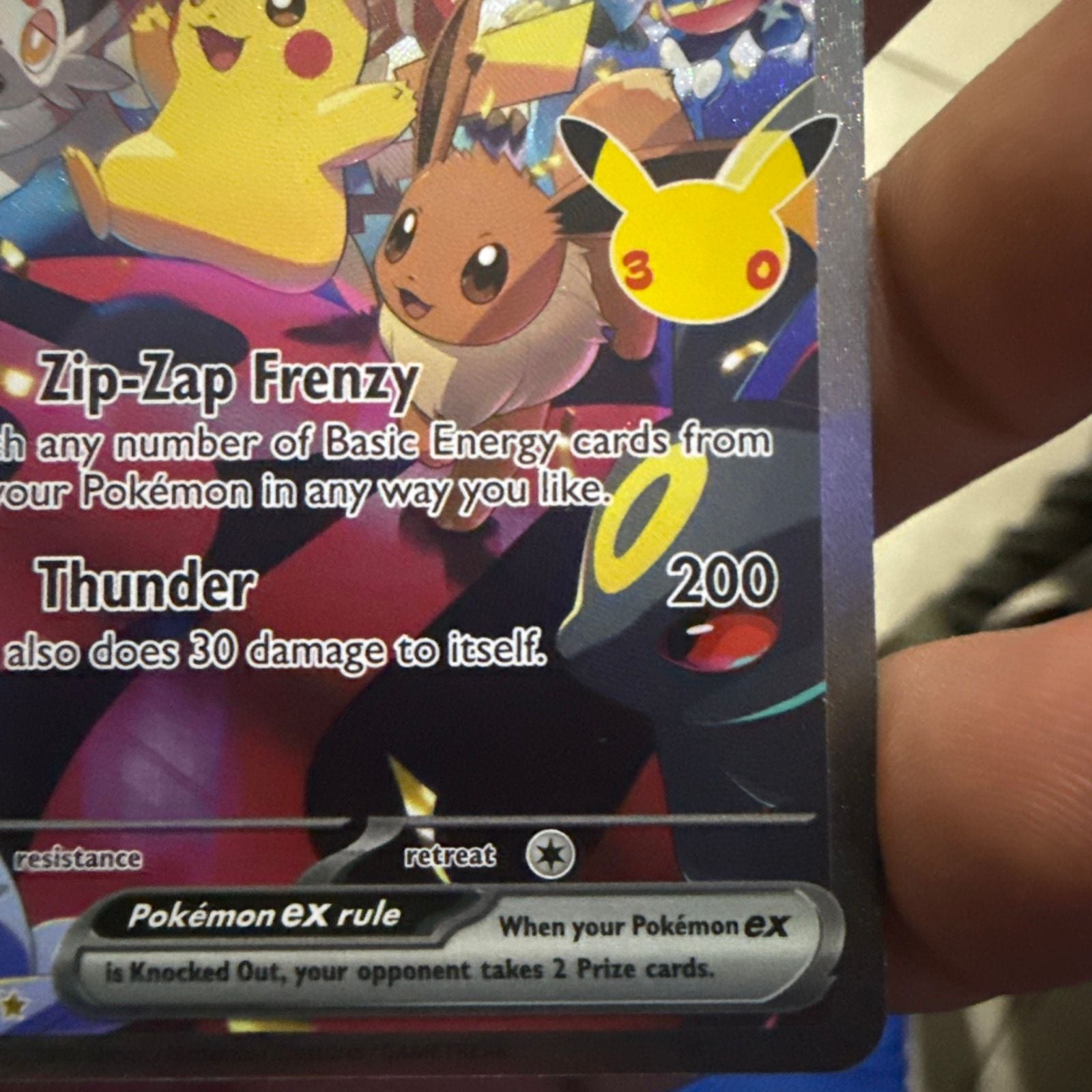 Pokemon Pikachu ex 150/128 30th Celebration Holofoil 7