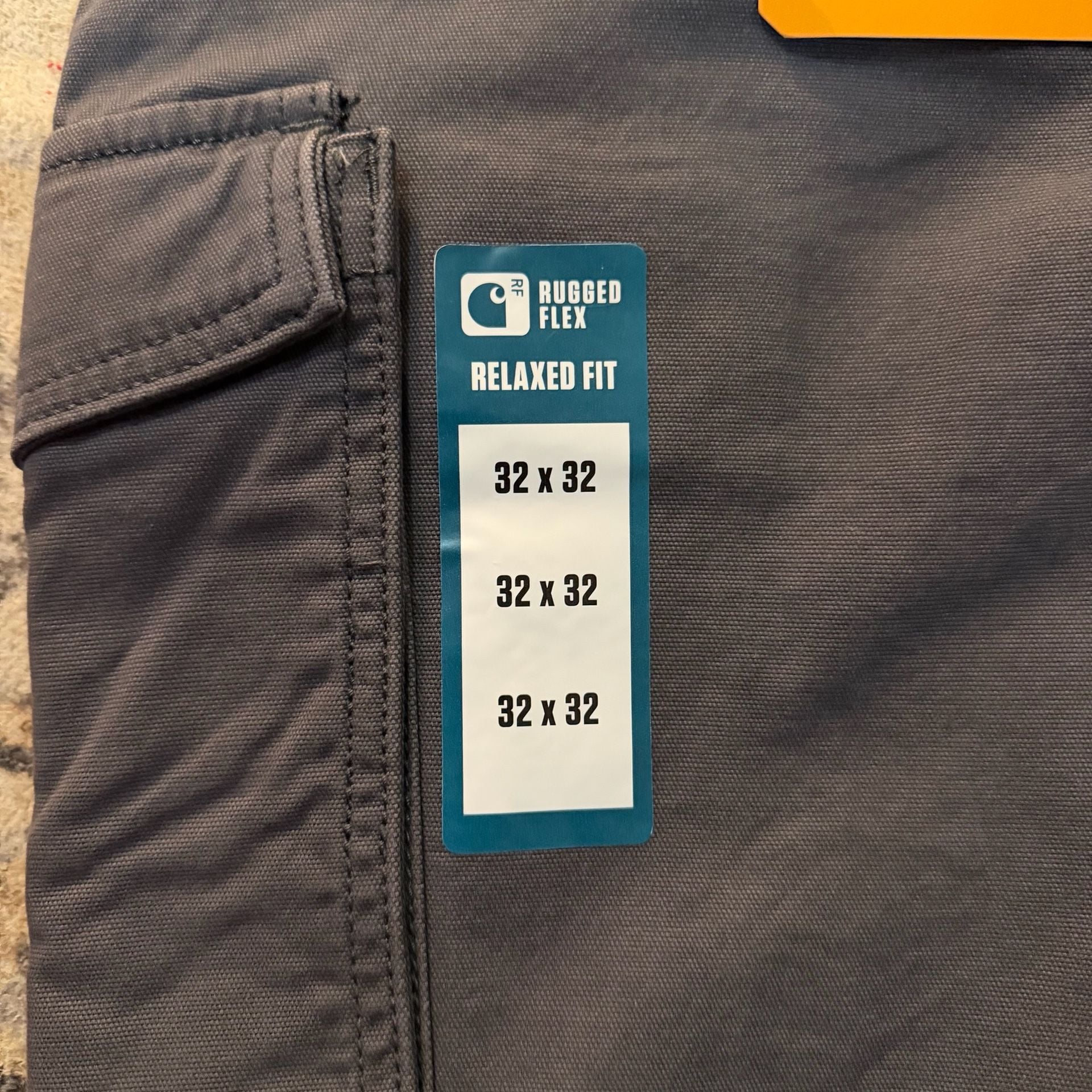 Carhartt BN3574-M Rugged Flex Relaxed Fit Canvas Cargo Work Pant Size 32x32 4