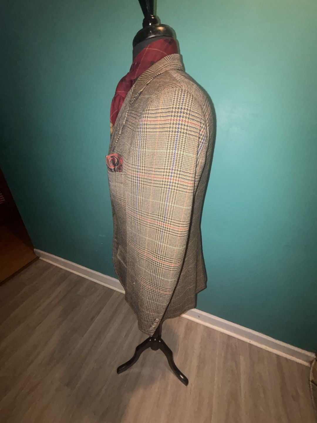 Southwick Jack Wood Ltd Tweed Blazer Multi Glen Plaid Wool Jacket 8