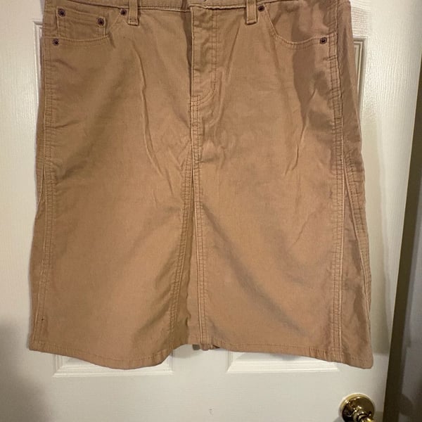 Fall Staple Gap Corduroy Mini Skirt Brown Cotton