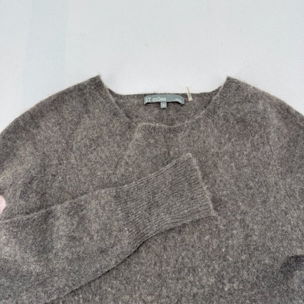 27 miles malibu Sweater Size 1 Gray Pink Striped Cashmere Knit