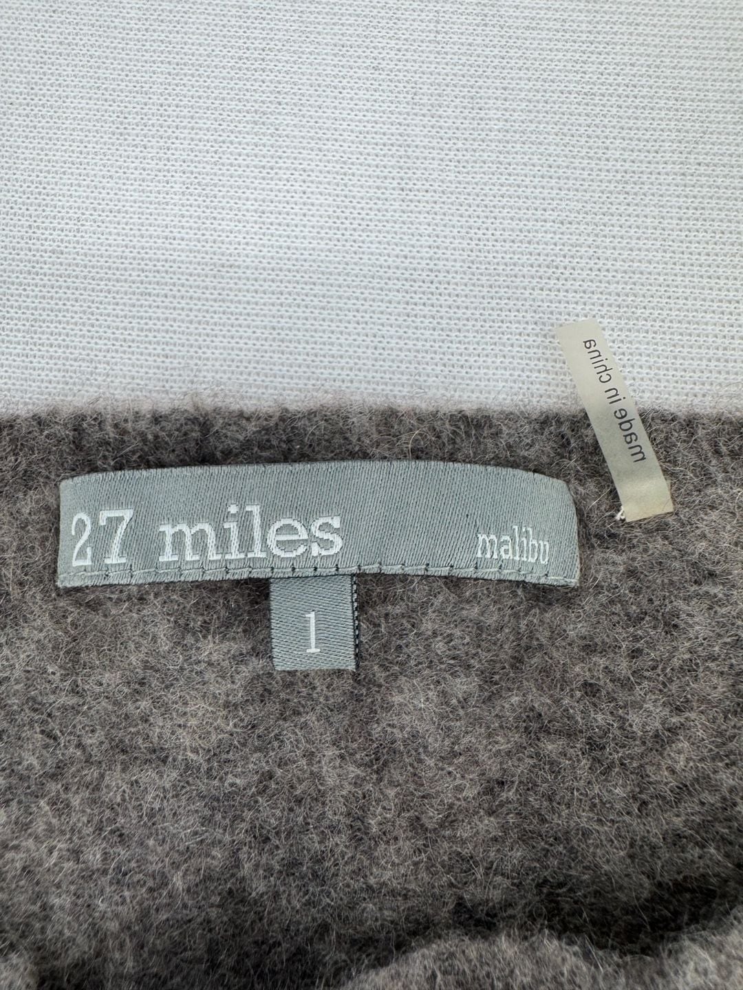 27 miles malibu Sweater Size 1 Gray Pink Striped Cashmere Knit 4