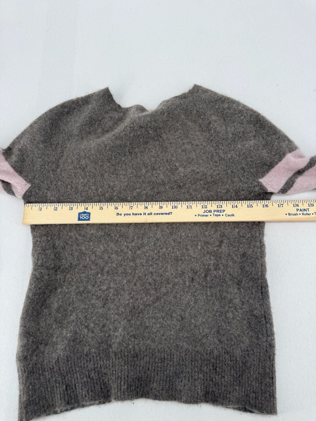 27 miles malibu Sweater Size 1 Gray Pink Striped Cashmere Knit 7