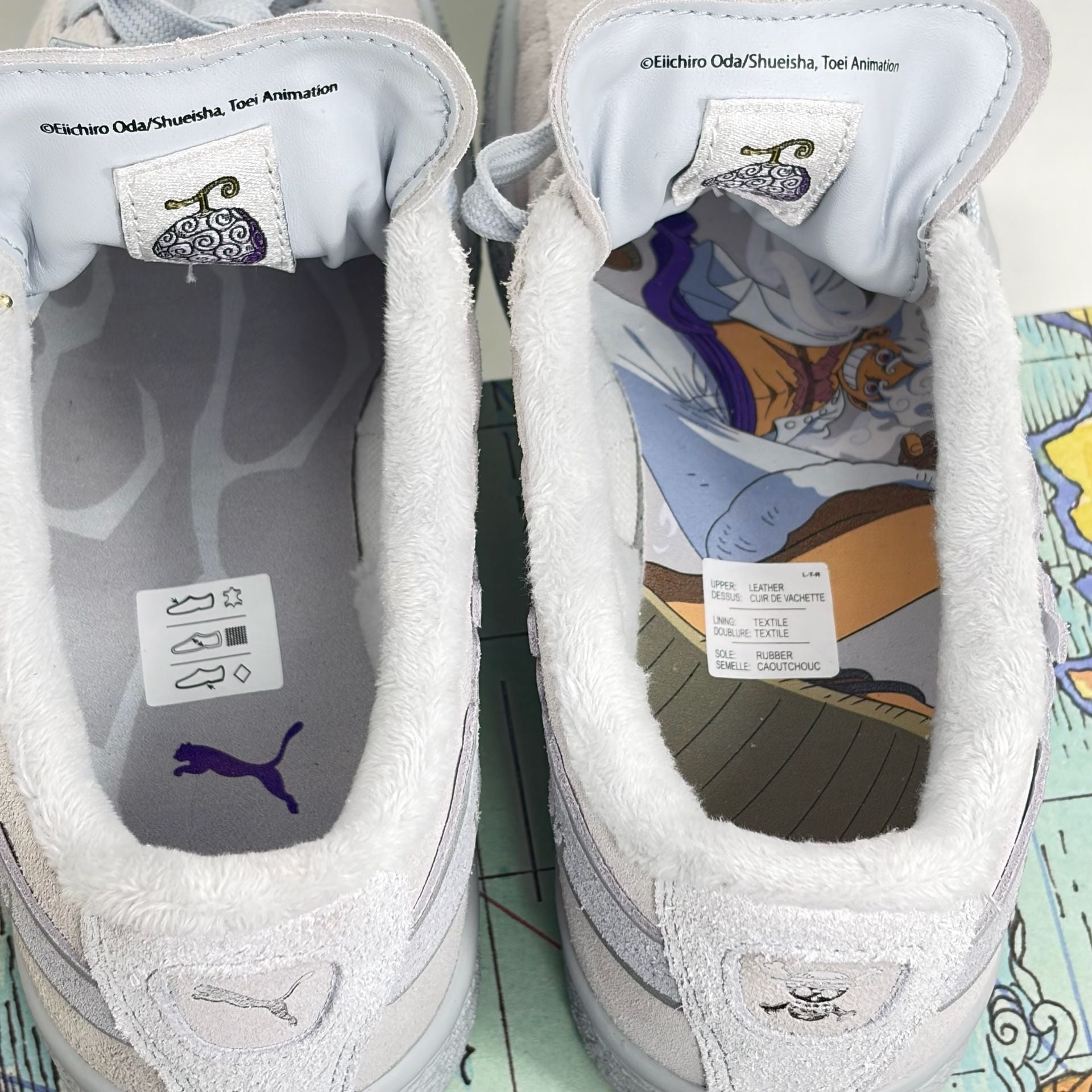 Puma Suede x One Piece Gear 5 Luffy Grey 396720-01 GS Size 5.5Y (New in Box) 9