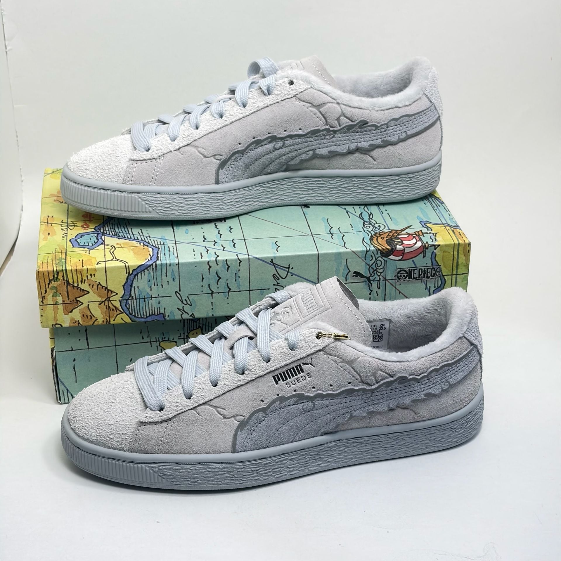 Puma Suede x One Piece Gear 5 Luffy Grey 396720-01 GS Size 5.5Y (New in Box) 10