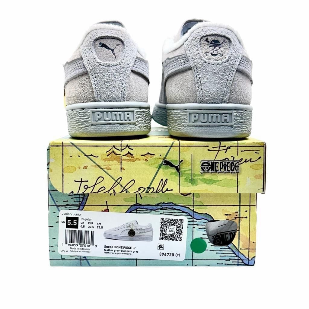 Puma Suede x One Piece Gear 5 Luffy Grey 396720-01 GS Size 5.5Y (New in Box) 12