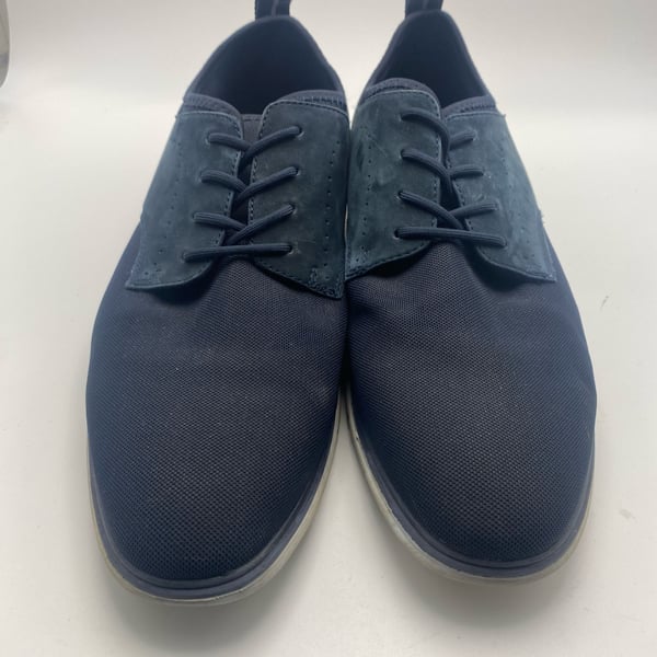 Aston Grey Veenweg Size 12 Navy Blue Leather Mesh Casual Shoes (DS1023)