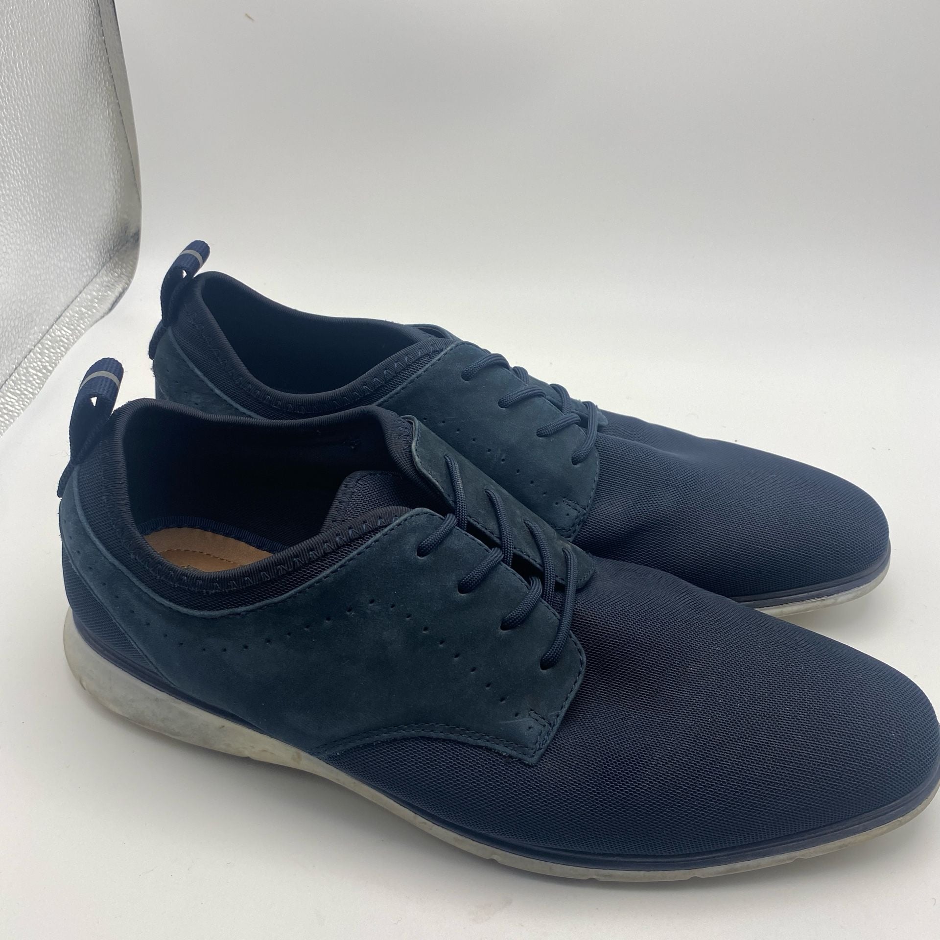 Aston Grey Veenweg Size 12 Navy Blue Leather Mesh Casual Shoes (DS1023) 7