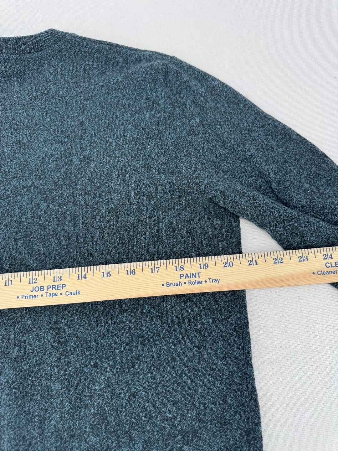 Theory Crewneck Sweater Size M Charcoal Gray Marled Knit Pullover 7
