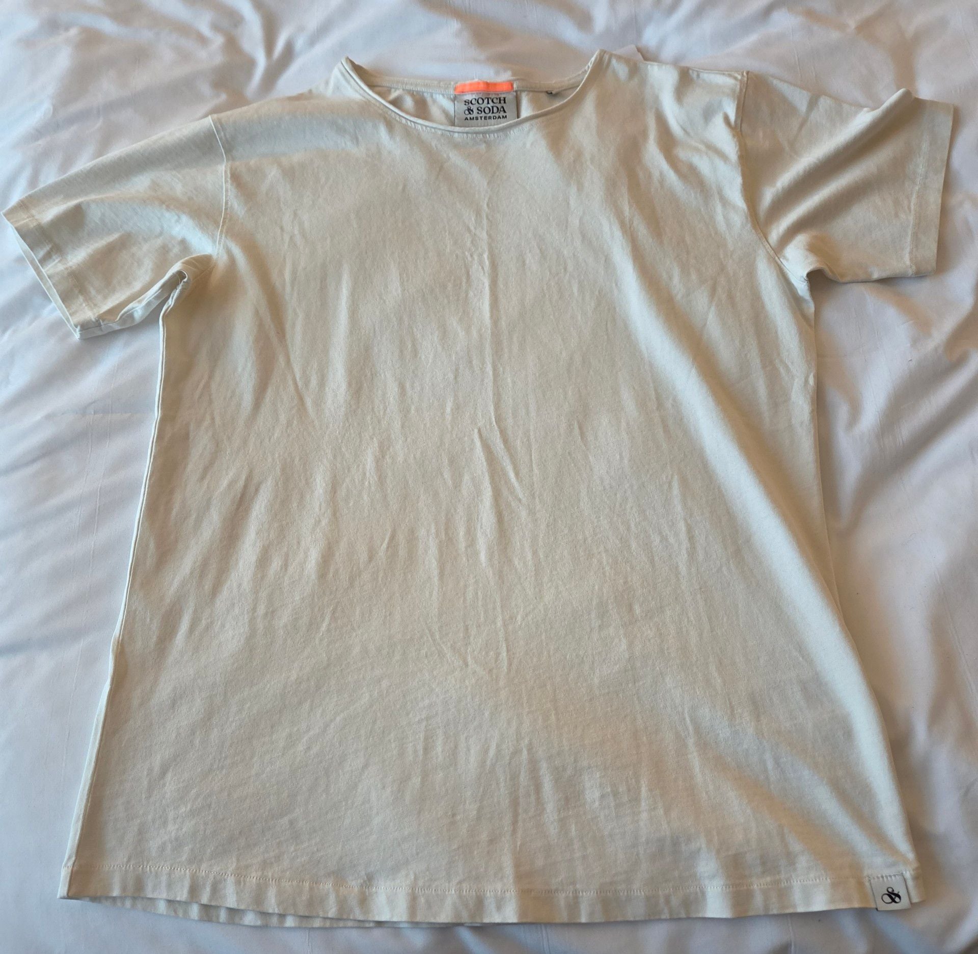 Scotch & Soda T-Shirt Size L White Organic Cotton Crewneck 2