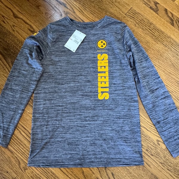 Youth NWT Nike Dri Fit Pittsburgh Steelers Long Sleeve T Shirt Medium Performance