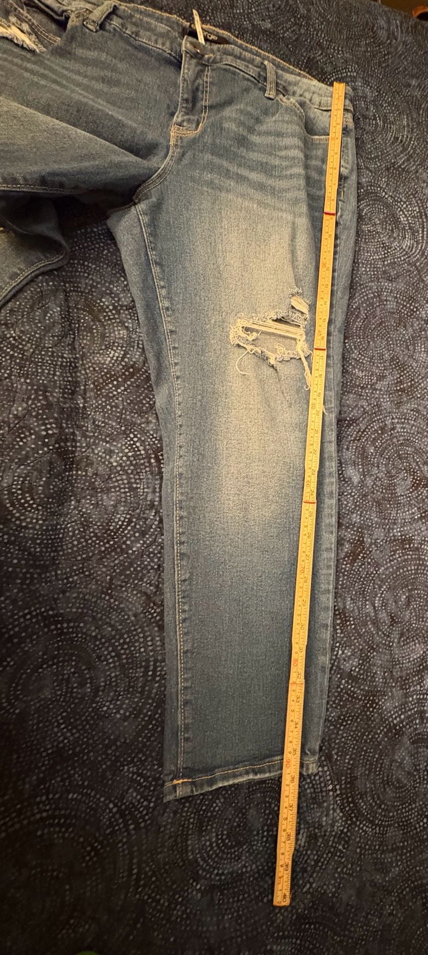 Mallcore Energie Distressed Denim Jeans Blue 8