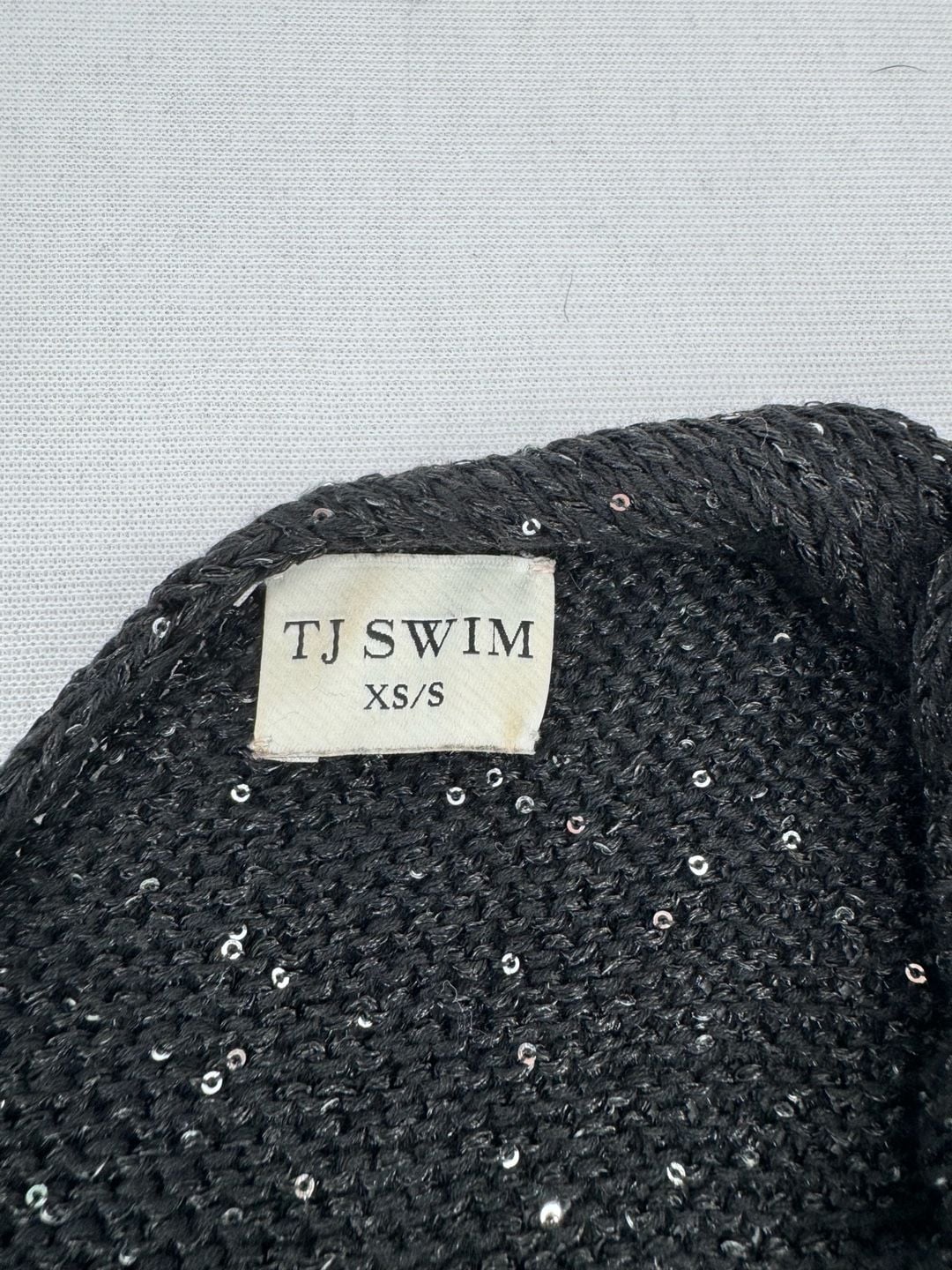 TJ Swim Dress Size XS/S Black Sequin Halter Mini 7