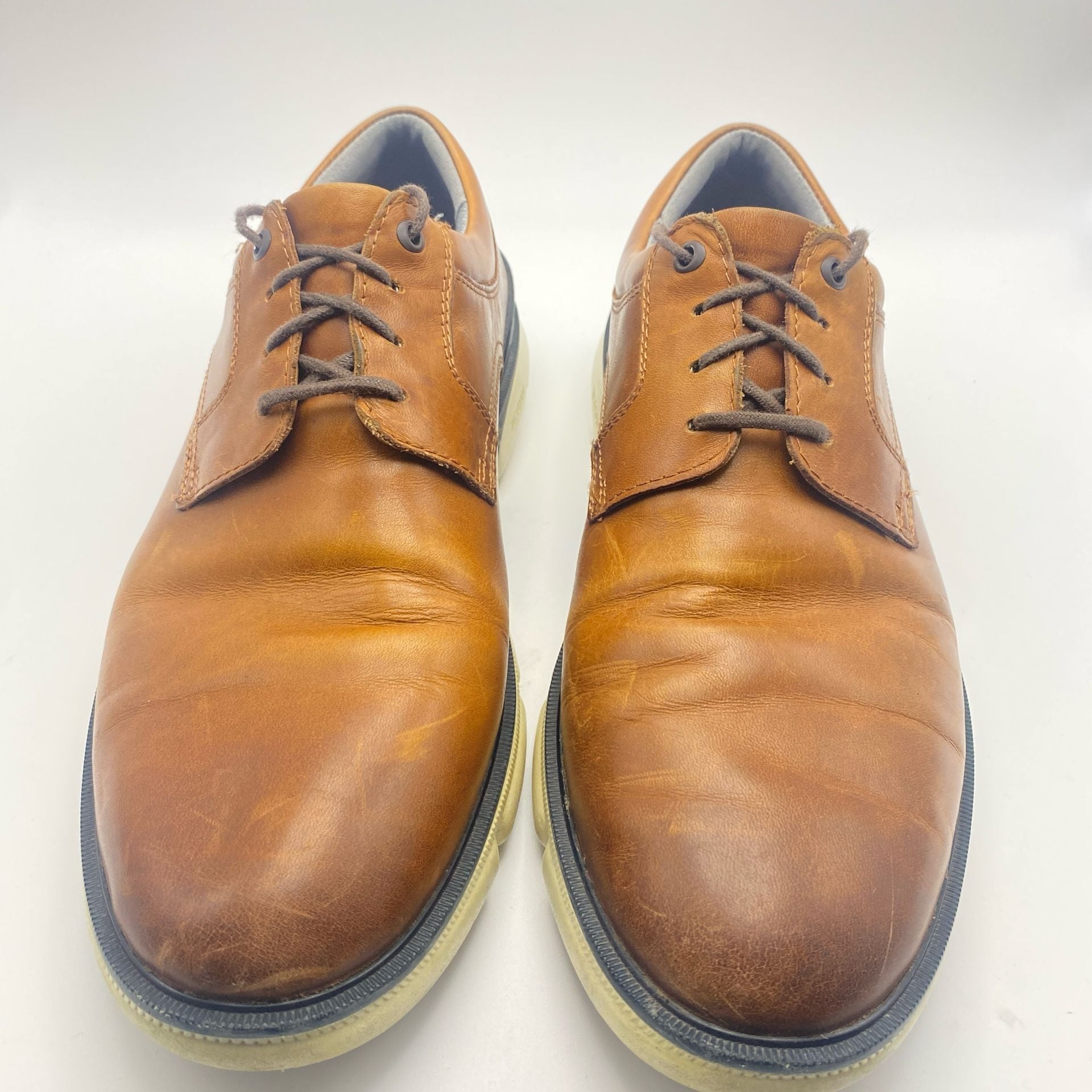 Johnston & Murphy XC4 Tanner Plain Toe Oxford Size 10M Brown Leather (DS1024) 2