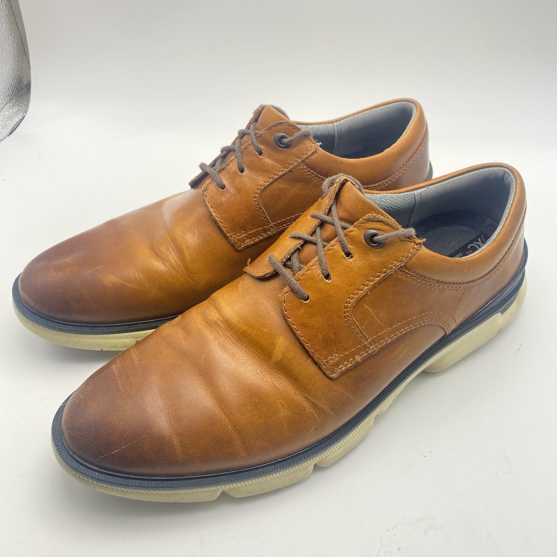 Johnston & Murphy XC4 Tanner Plain Toe Oxford Size 10M Brown Leather (DS1024) 6