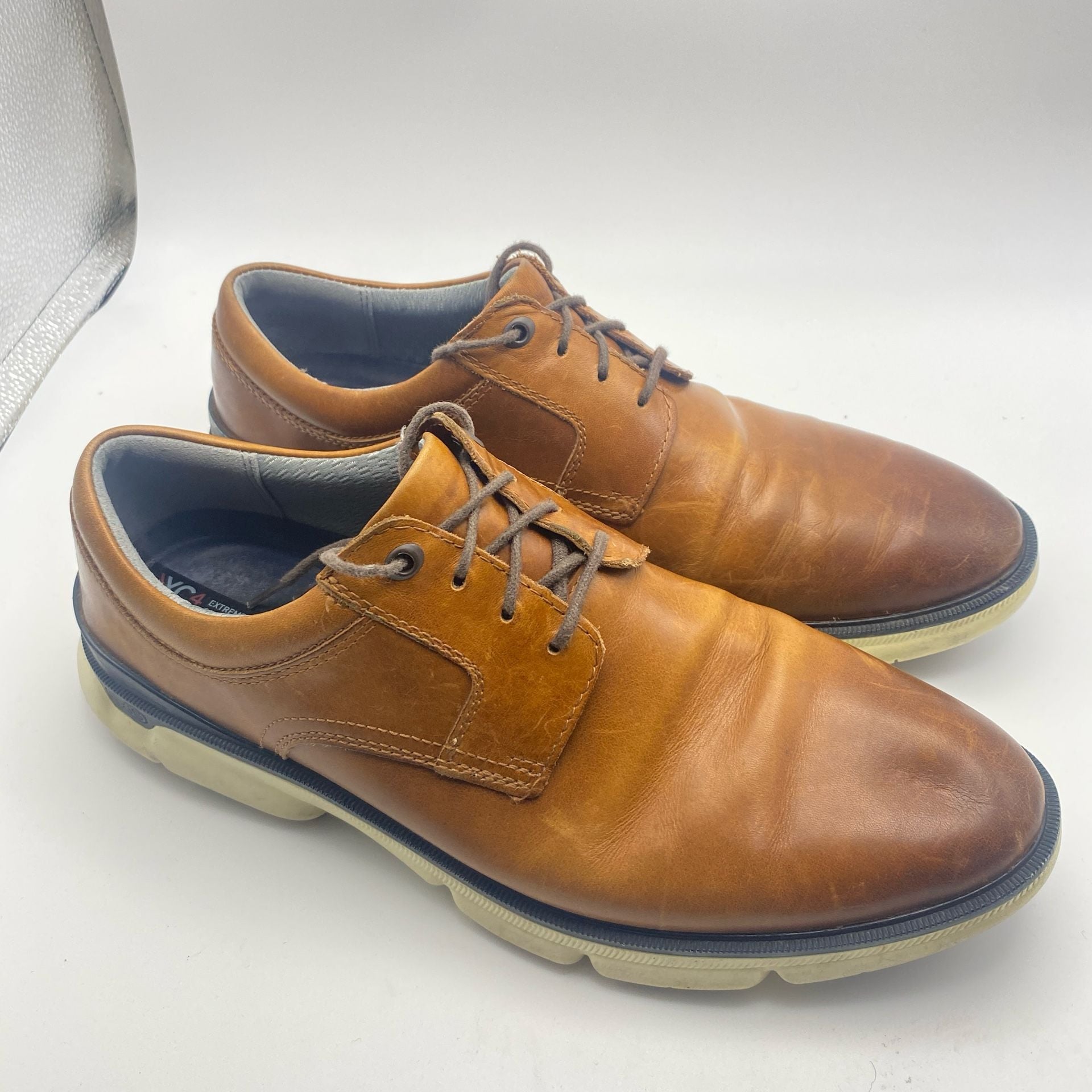 Johnston & Murphy XC4 Tanner Plain Toe Oxford Size 10M Brown Leather (DS1024) 7