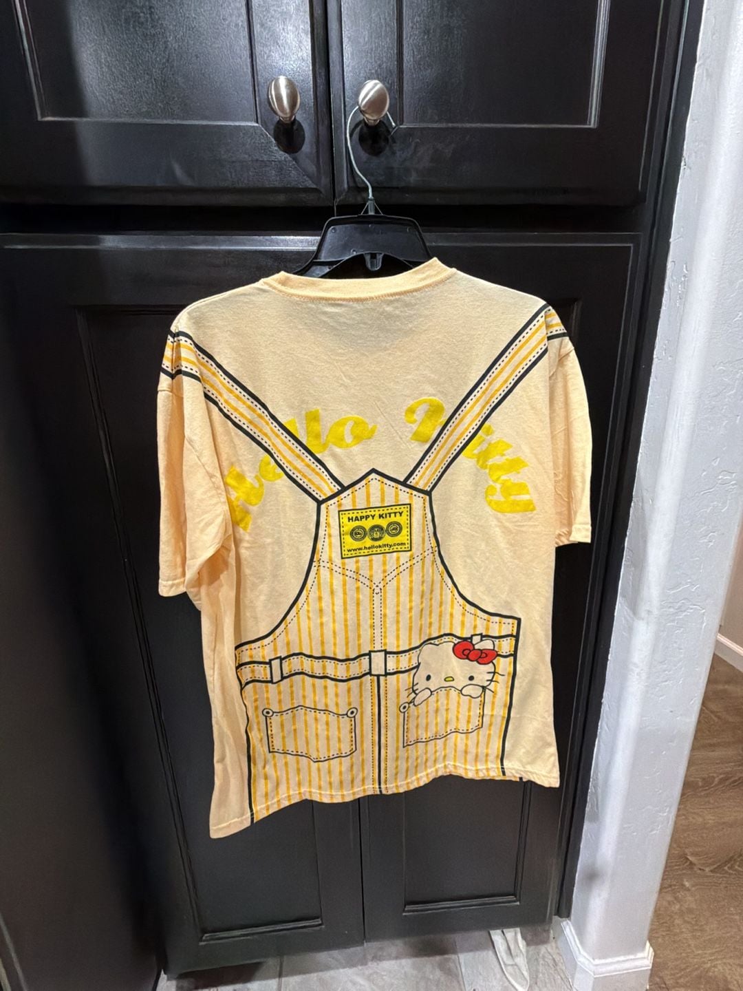 Hello Kitty Graphic T-Shirt Yellow Overalls Print 3