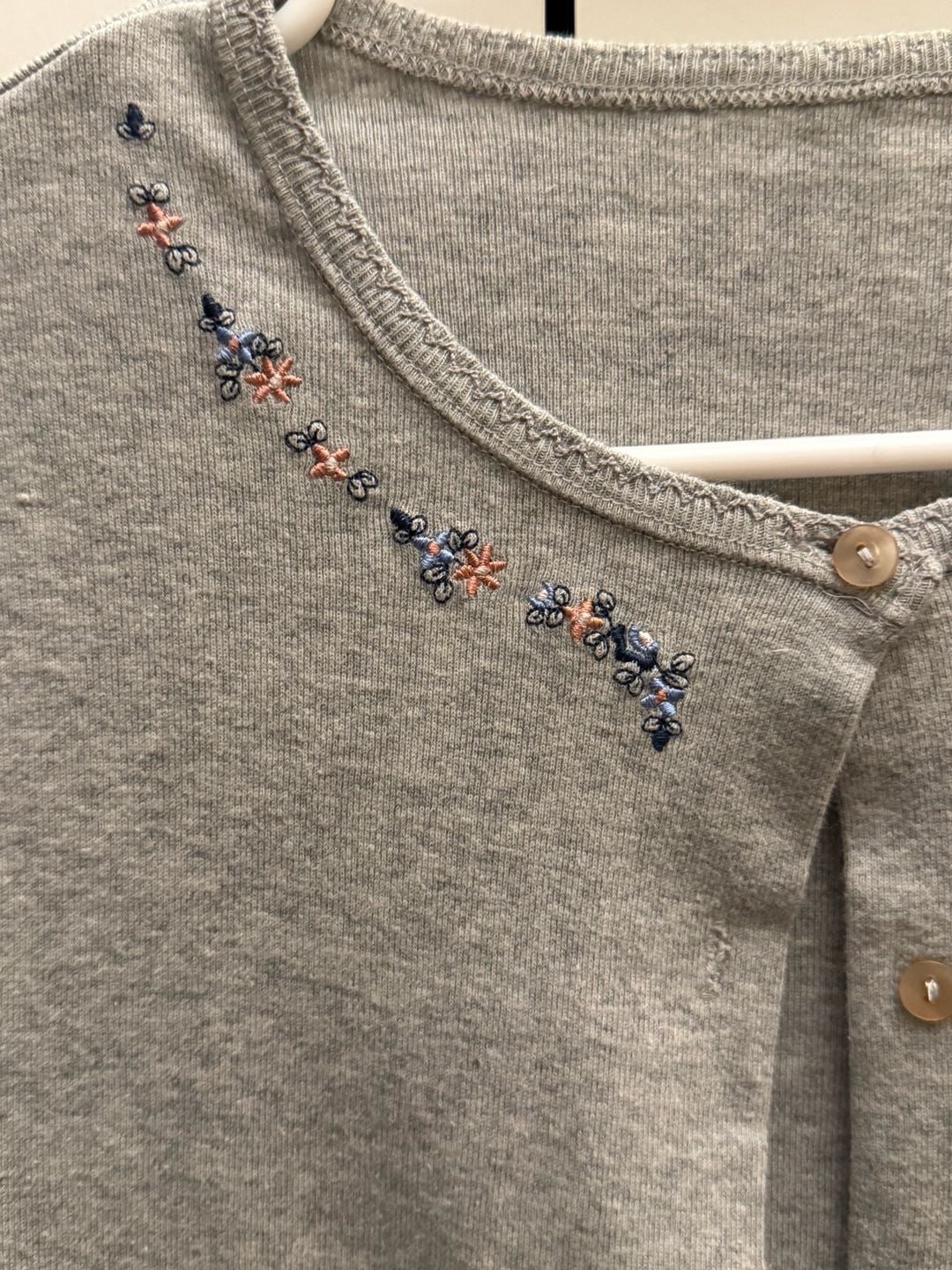 Floral Embroidered Gray Cardigan 3