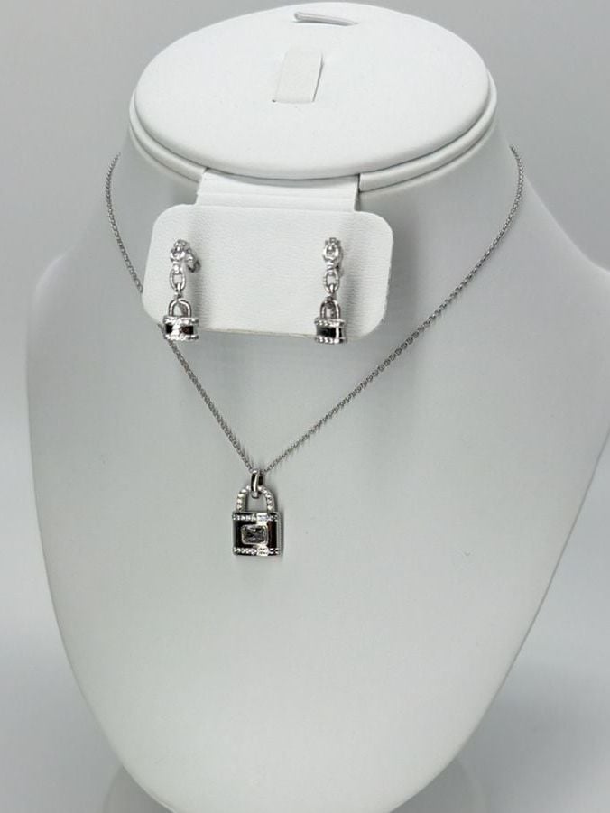BP The Legacy Lock Necklace & Lockdown Hoops Set .925 SET 1