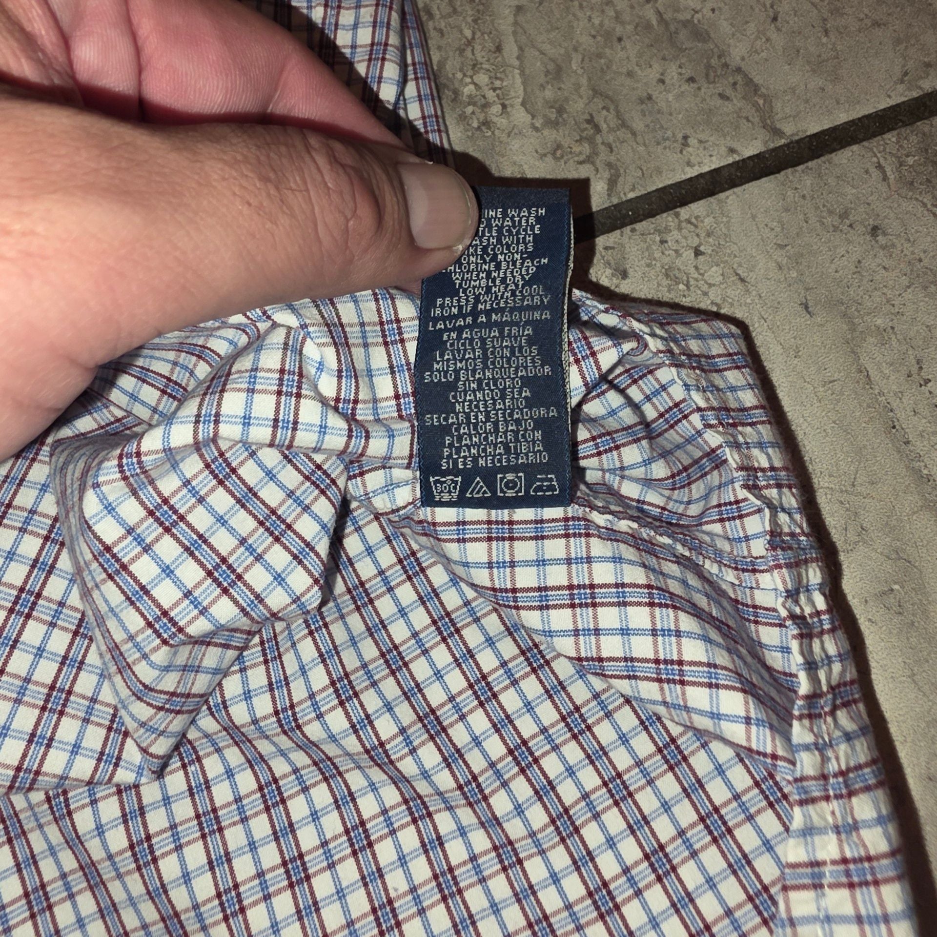 Vintage Y2K Polo Jeans Co Ralph Lauren Plaid Short Sleeve Size Small 6