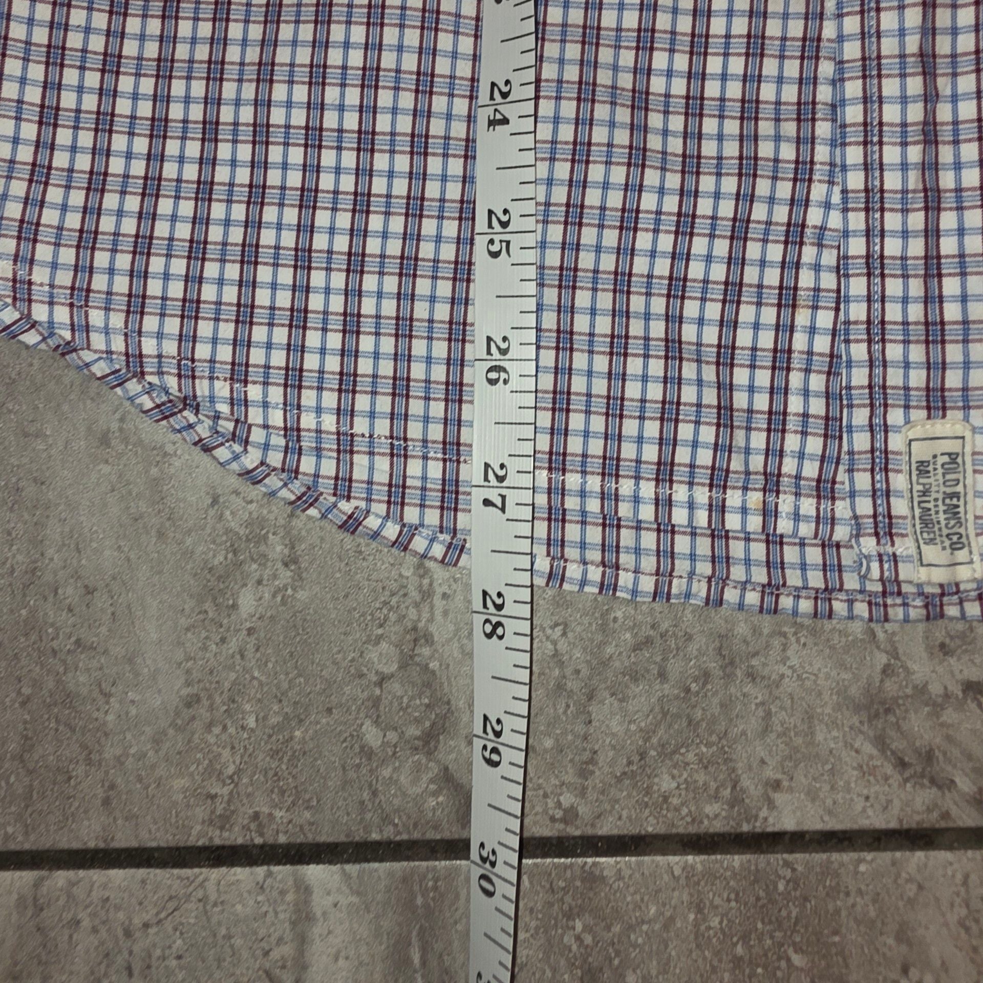Vintage Y2K Polo Jeans Co Ralph Lauren Plaid Short Sleeve Size Small 9