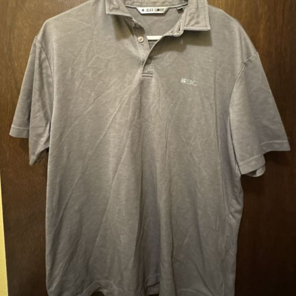Black Clover Men's Live Lucky Pima Cotton Performance Polo Shirt Gray