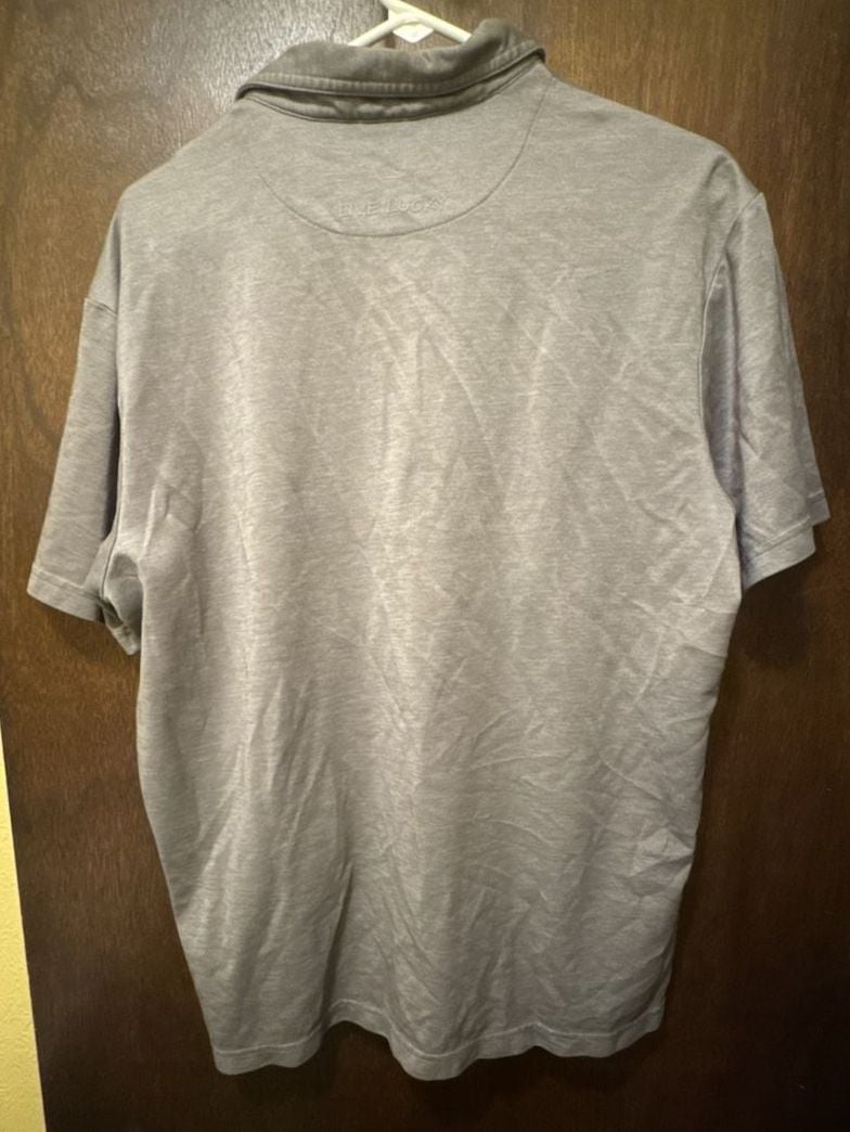 Black Clover Men's Live Lucky Pima Cotton Performance Polo Shirt Gray 4