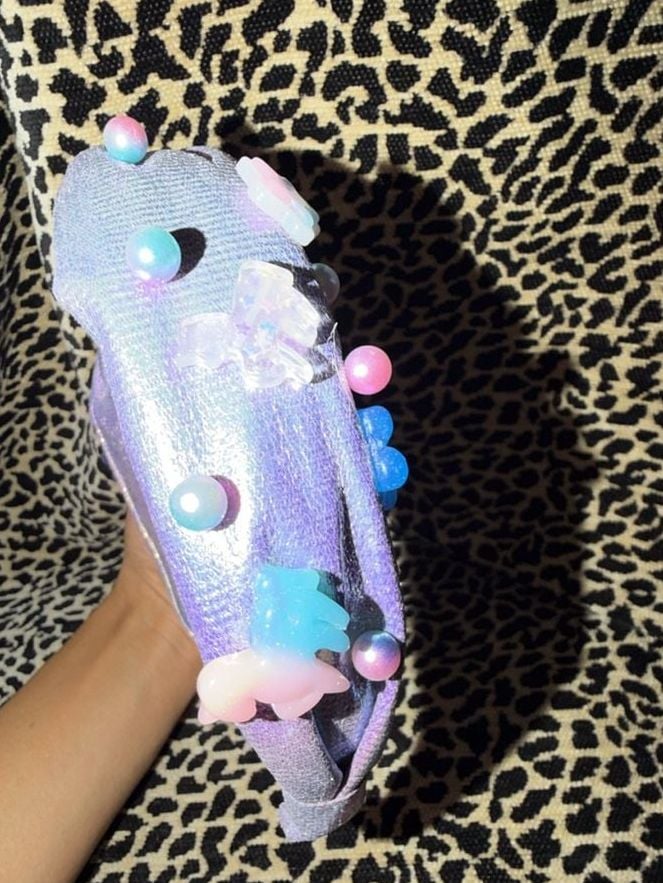 Bari Lynn Purple Shimmer Gummy Bear Headband 5
