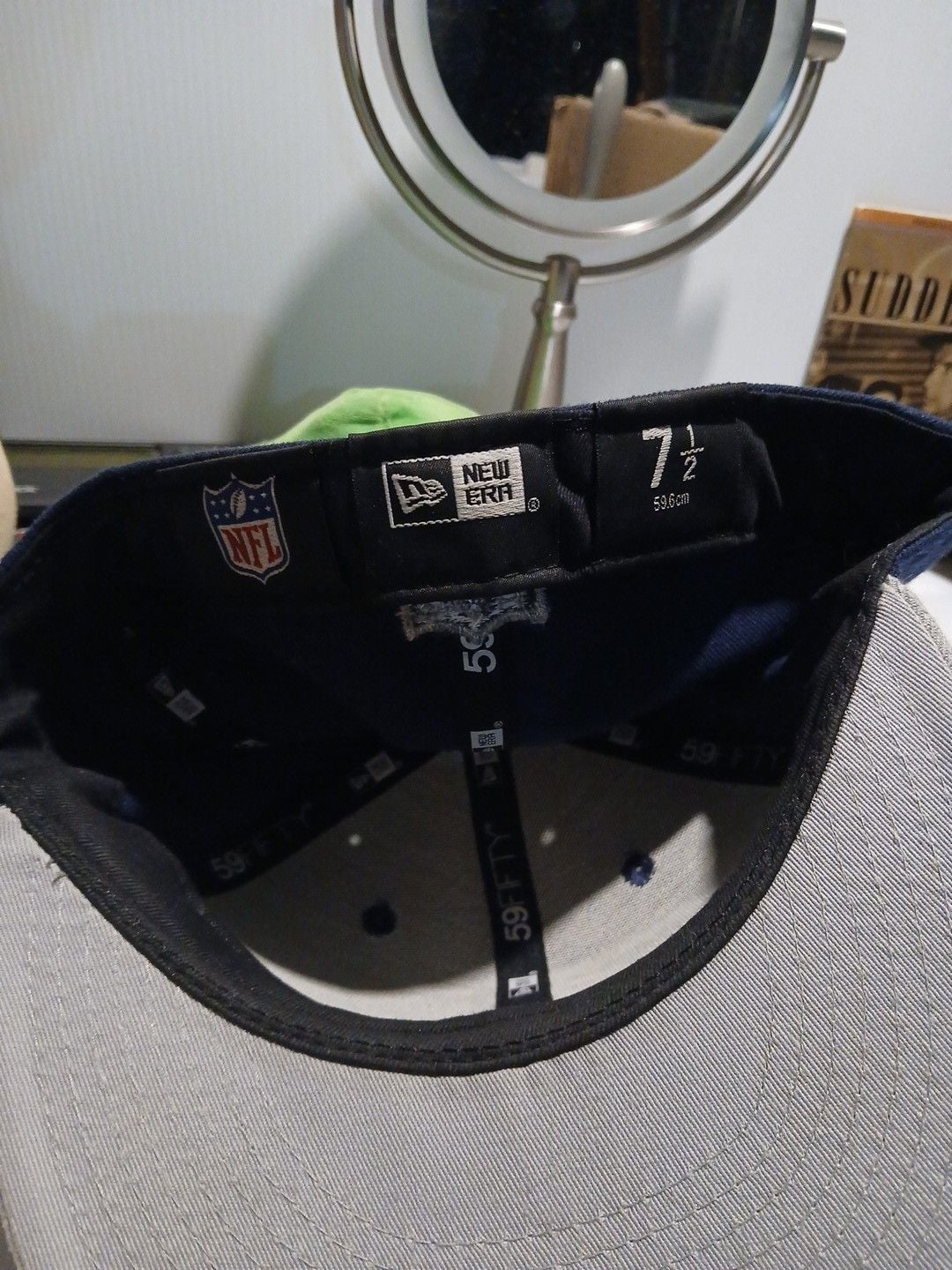 New Era New England Patriots 59FIFTY Size 7 1/2 Fitted Hat 6