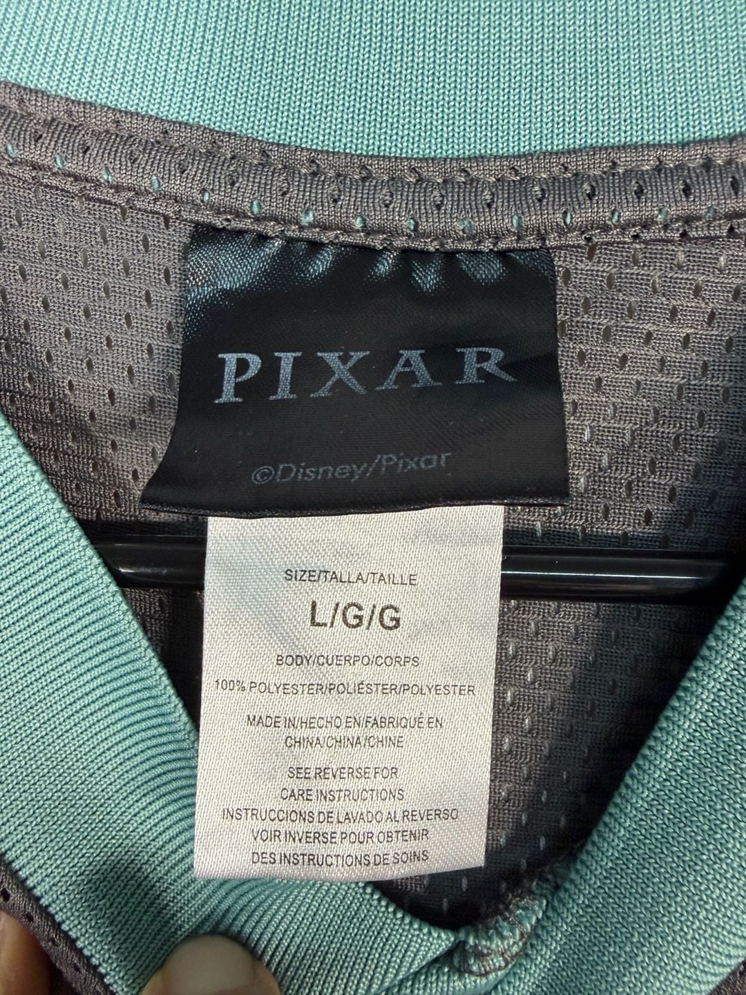 Pixar Monsters Inc Mesh Jersey Size L Gray Sulley Mike Wazowski 2