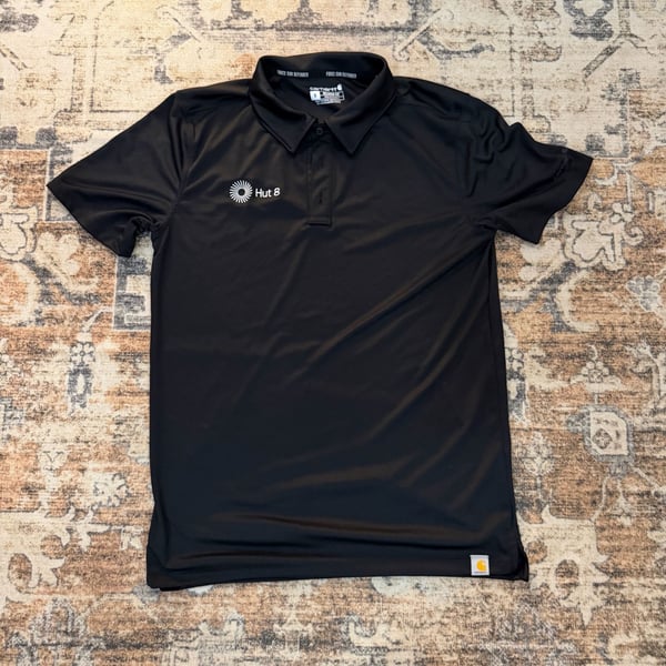 Carhartt Force Sun Defender Polo Shirt Size S Black Hut 8 Logo
