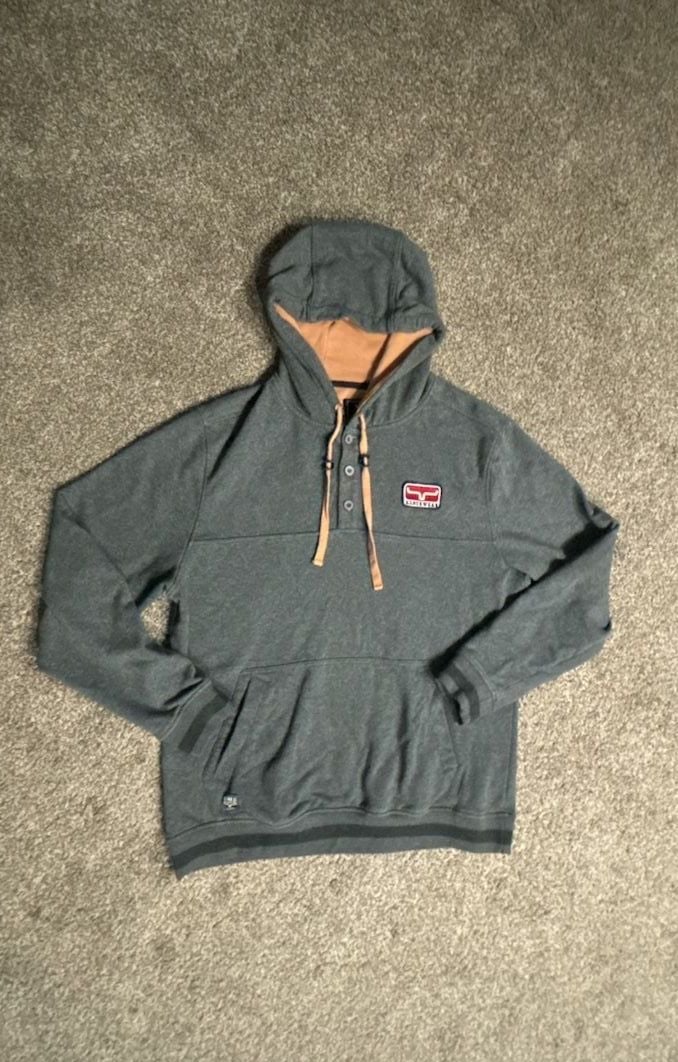 Kimes Ranch Ranch Ready Hoodie Size Large Gray Pullover 3