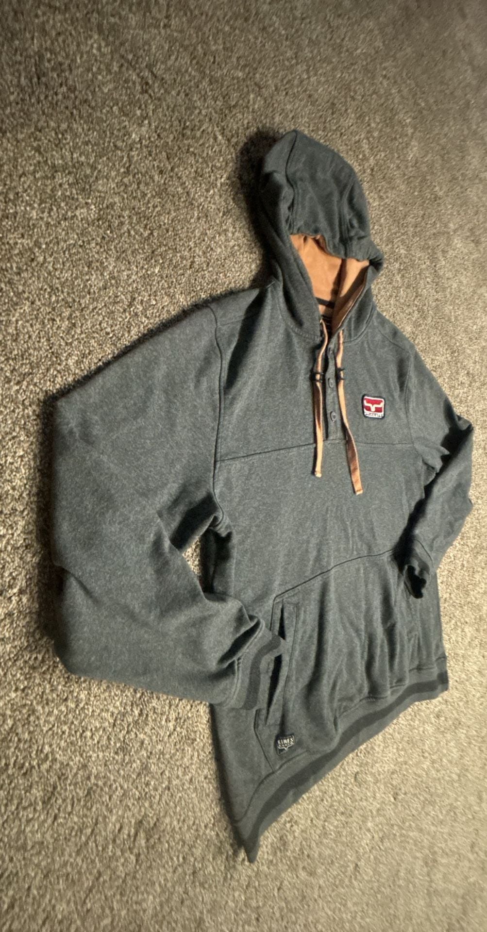 Kimes Ranch Ranch Ready Hoodie Size Large Gray Pullover 4