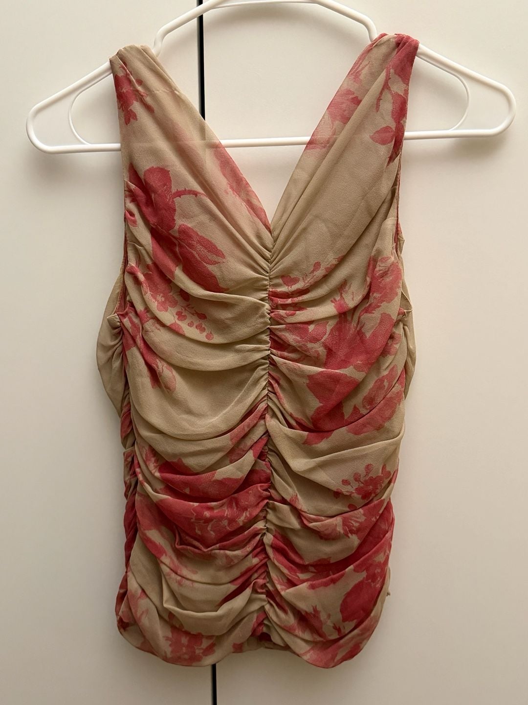 Teenflo Floral Ruched Silk Top 5