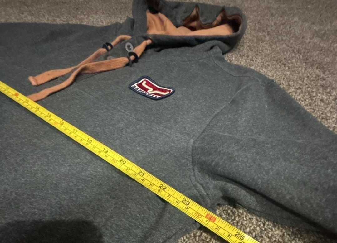 Kimes Ranch Ranch Ready Hoodie Size Large Gray Pullover 10