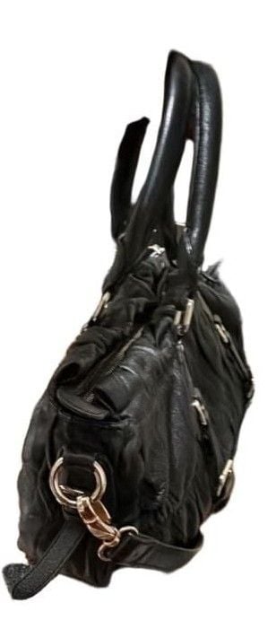 Prada Gaufre Nappa Leather Handbag Black 5