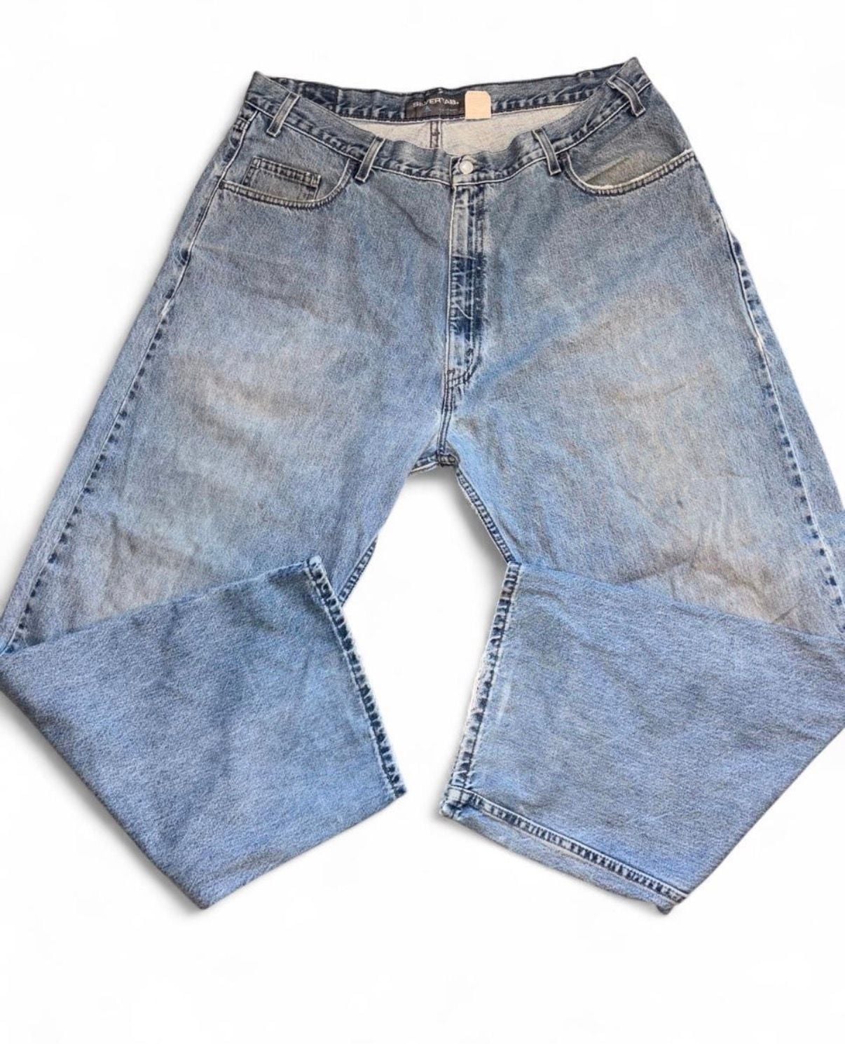 Levi's Silvertab Baggy Jeans Size W38 L32 Light Wash Denim 3