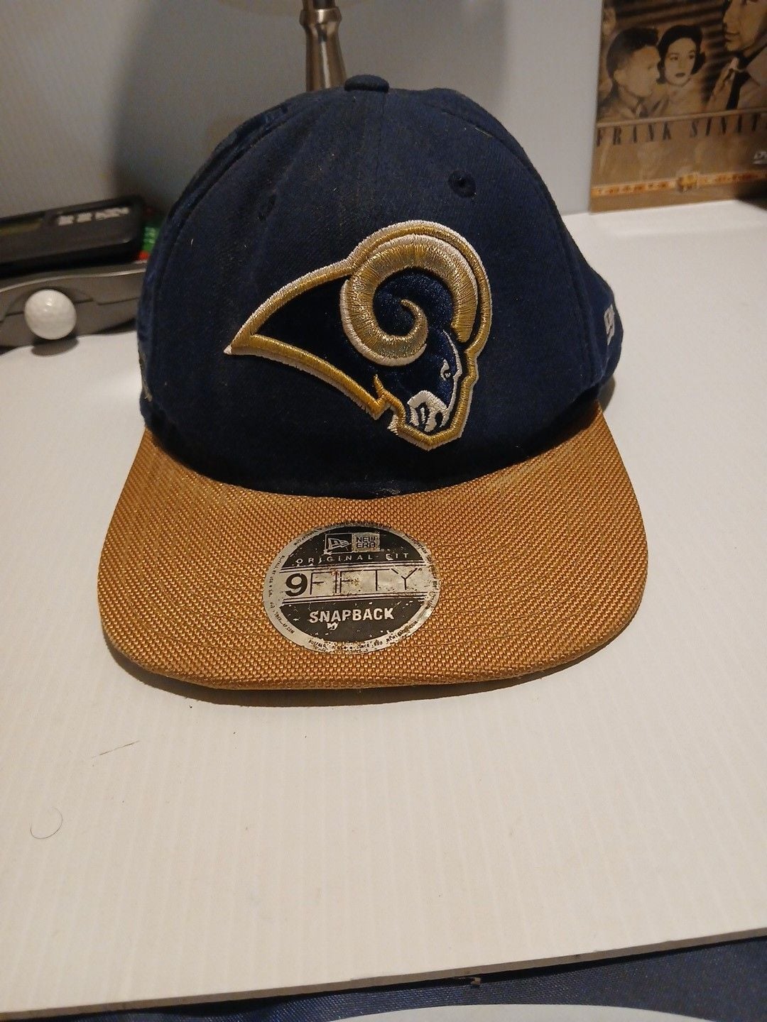 New Era Los Angeles Rams 9Fifty Snapback Hat Navy Gold 2