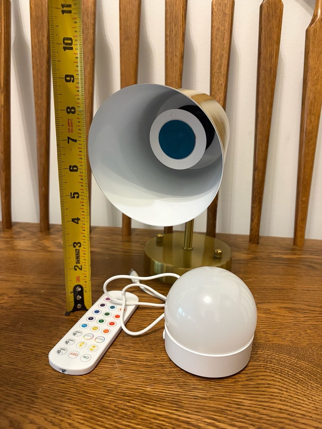 Gold Metal Adjustable Task Desk Lamp with LED Bulb and Remote Control 3