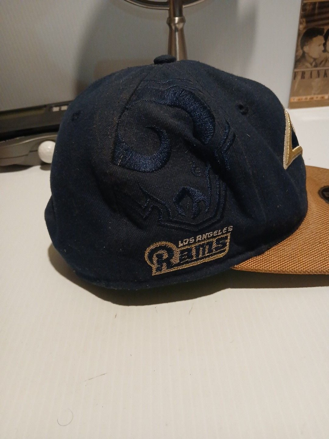 New Era Los Angeles Rams 9Fifty Snapback Hat Navy Gold 3