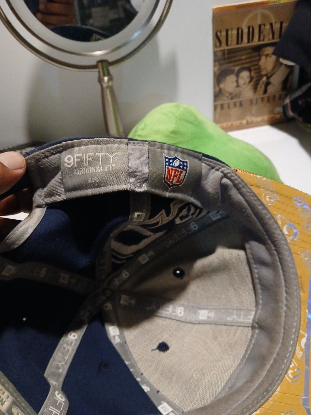 New Era Los Angeles Rams 9Fifty Snapback Hat Navy Gold 7