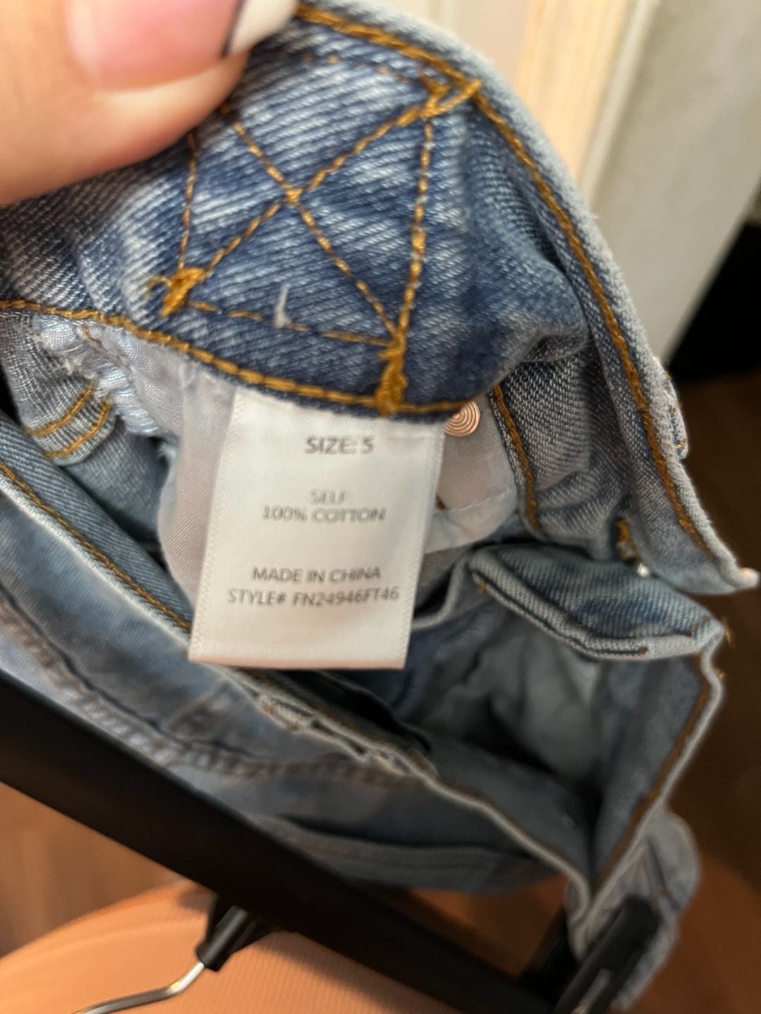 Fashion Nova Jeans Size 5 Light Wash Straight Leg Cotton 4