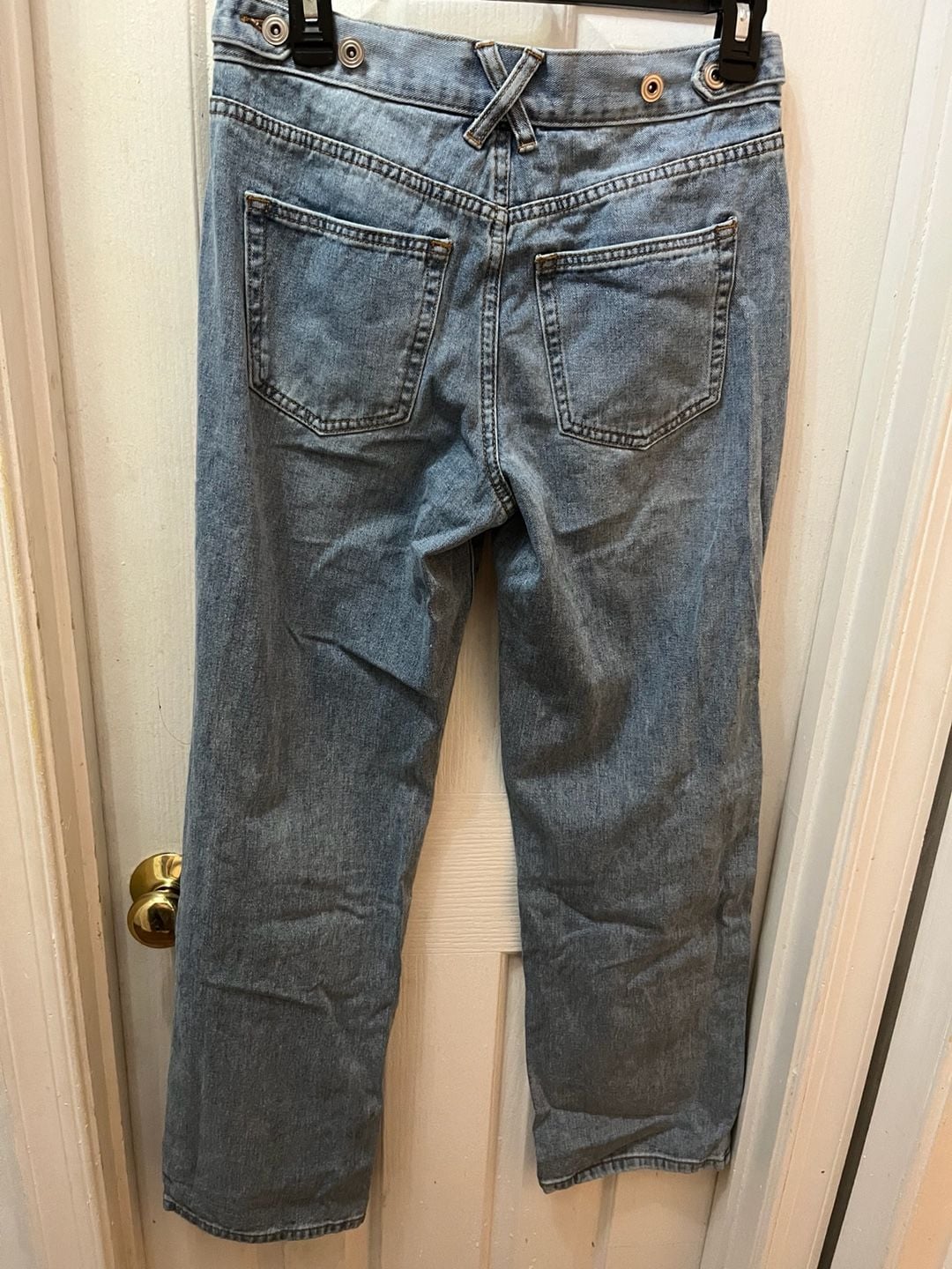 Fashion Nova Jeans Size 5 Light Wash Straight Leg Cotton 5