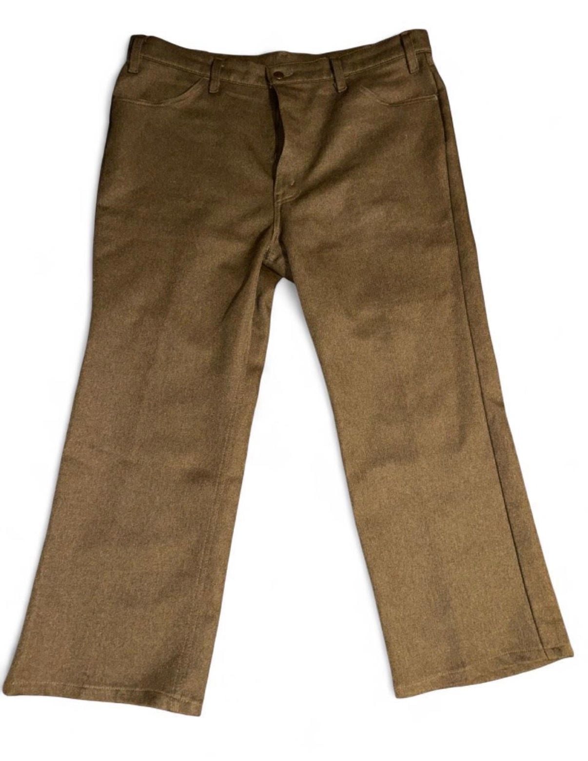 1985 Levi's 651 Pants W40 L32 Brown Vintage Wool Blend 80s Sta-Prest 2