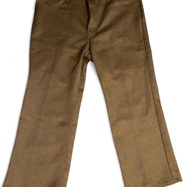 1985 Levi's 651 Pants W40 L32 Brown Vintage Wool Blend 80s Sta-Prest