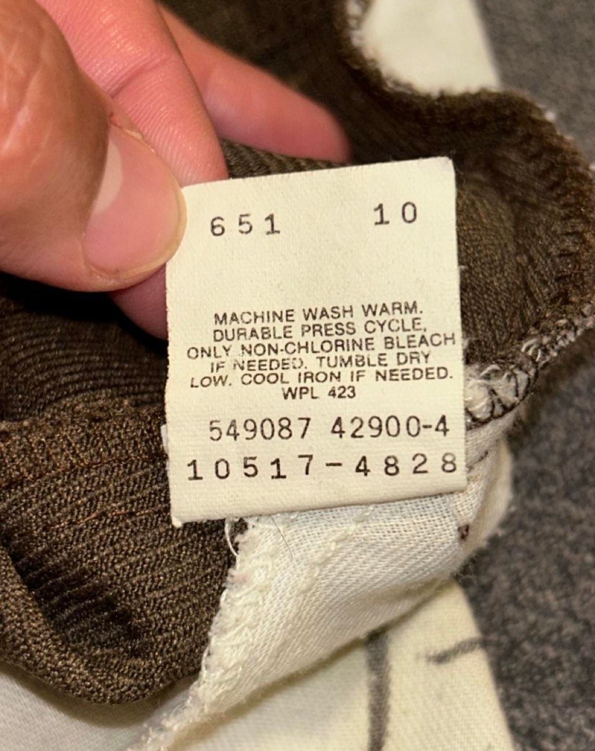 1985 Levi's 651 Pants W40 L32 Brown Vintage Wool Blend 80s Sta-Prest 4